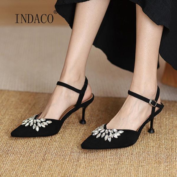 dress shoes 2021 summer women sandals sheepskin crystal pointed toe buckle strap high heel party black 7cm 
dress shoes 2021 summer women sandals sheepskin crystal pointed toe buckle strap high heel party black 7cm