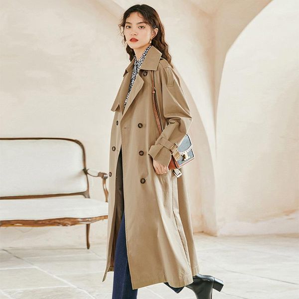 women's trench coats womens coat 2021 autumn long women double breasted slim female outwear fashion windbreaker zimmer, Tan;black
women's trench coats womens coat 2021 autumn long women double breasted slim female outwear fashion windbreaker zimmer, Tan;black