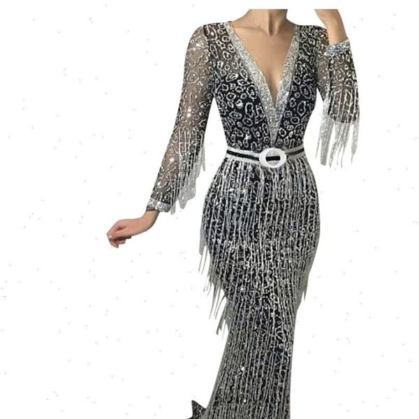 solid sequined shining evening womens dresses party sexyt v neck long sleeved bodycon, Black;gray
solid sequined shining evening womens dresses party sexyt v neck long sleeved bodycon, Black;gray