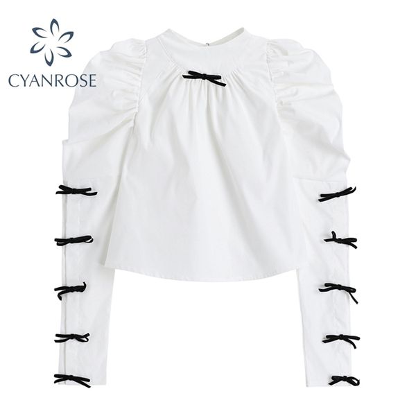 puff long sleeve white crop blouse women spring bownot spliced design retro korean shirt wrinkled stylish elegant lady 210515
puff long sleeve white crop blouse women spring bownot spliced design retro korean shirt wrinkled stylish elegant lady 210515