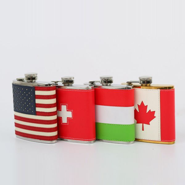 flask flagon american flag stainless steel wine pot 6oz leather case wrapping camping portable
flask flagon american flag stainless steel wine pot 6oz leather case wrapping camping portable