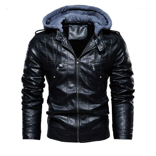 men hooded jacket and coat autumn winter warm casual leather jackets pu coats slim fit outerwear male zipper hoody sportswear men's fur, Black
men hooded jacket and coat autumn winter warm casual leather jackets pu coats slim fit outerwear male zipper hoody sportswear men's fur, Black