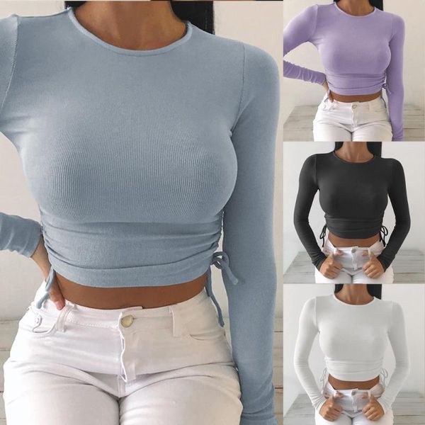 fashion slim basic blouse shirt drawstring crop casual autumn winter ladies female women long sleeve blusas pullover women's blouse, White
fashion slim basic blouse shirt drawstring crop casual autumn winter ladies female women long sleeve blusas pullover women's blouse, White