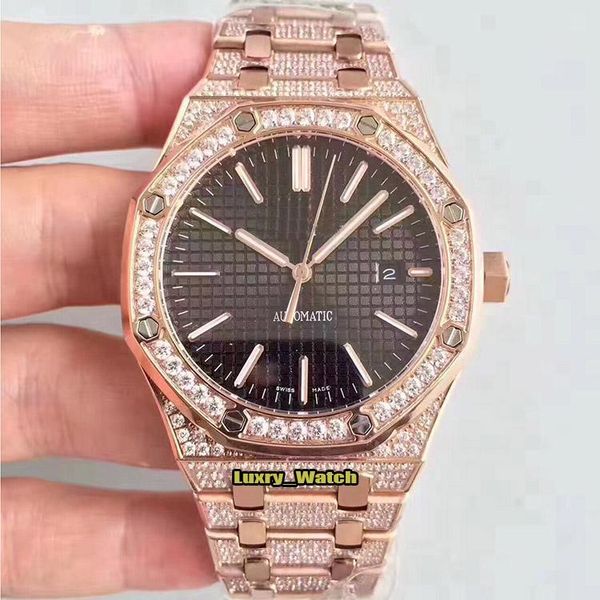 Luxry Version Royal Series White Dial Rose Gold Diamond Case Cal. Automatic Mens Watch Steel Band Designer Watches Wristwatches, Slivery;brown
Luxry Version Royal Series White Dial Rose Gold Diamond Case Cal. Automatic Mens Watch Steel Band Designer Watches Wristwatches, Slivery;brown