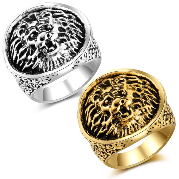 fashion classic men's punk style lion head mens ring jewelry 611049199472, Golden;silver
fashion classic men's punk style lion head mens ring jewelry 611049199472, Golden;silver