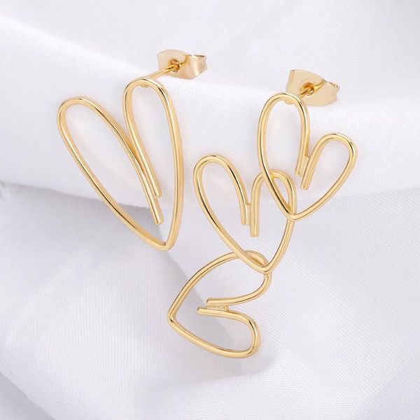 stud korean fashion jewelry earrings asymmetric love statement earings heart-shaped long earring women stainless steel gift, Golden;silver
stud korean fashion jewelry earrings asymmetric love statement earings heart-shaped long earring women stainless steel gift, Golden;silver