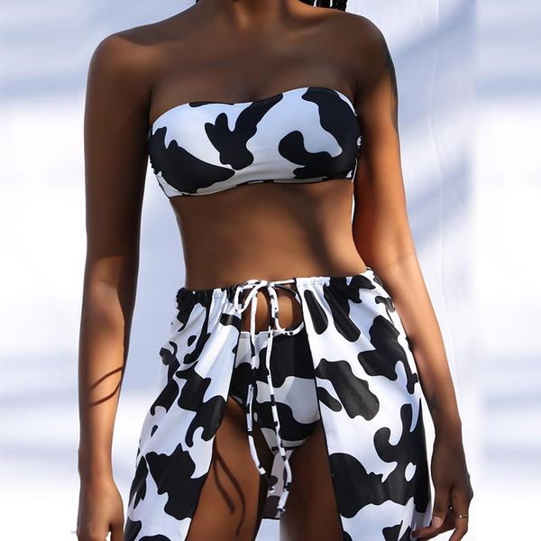 bandeau push up women swimsuit cow print bikini set 3 pieces skirt swimwear high waist bathing suit beach wear biquini one-piece suits
bandeau push up women swimsuit cow print bikini set 3 pieces skirt swimwear high waist bathing suit beach wear biquini one-piece suits