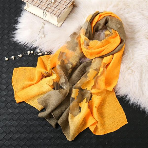 scarves 2021 trendy gradient color silk scarf women cut flowers spring shawls and wraps foulard femme beach sjaals muslim hijab, Blue;gray
scarves 2021 trendy gradient color silk scarf women cut flowers spring shawls and wraps foulard femme beach sjaals muslim hijab, Blue;gray