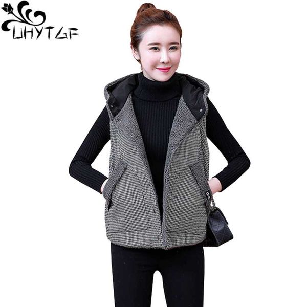 women's vests uhytgf autumn winter vest waistcoat women fashion wear both sides lambswool short coat hooded sleeveless plus size lady 7, Black;white
women's vests uhytgf autumn winter vest waistcoat women fashion wear both sides lambswool short coat hooded sleeveless plus size lady 7, Black;white