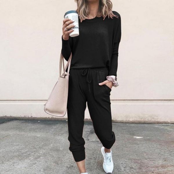 women's pants & capris 2021 european and american women loose solid color suit long-sleeved casual comfortable high-quality, Black;white
women's pants & capris 2021 european and american women loose solid color suit long-sleeved casual comfortable high-quality, Black;white
