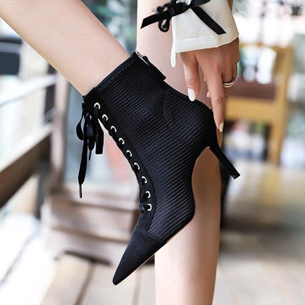 boots sarairis pointed toe shoes lace zip thin high heels women 2021 party ladies ankle, Black
boots sarairis pointed toe shoes lace zip thin high heels women 2021 party ladies ankle, Black