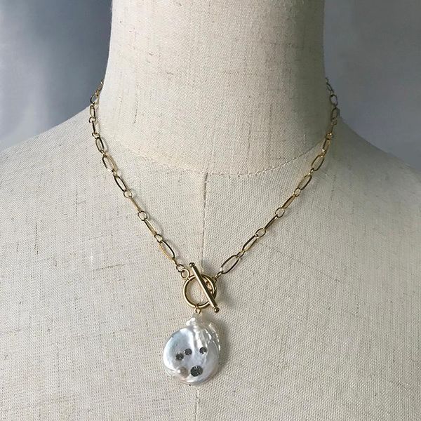 pendant necklaces dm classic women natural pearl stainless steel necklace simple non-fading dangle accessories party wedding add feminine ch, Silver
pendant necklaces dm classic women natural pearl stainless steel necklace simple non-fading dangle accessories party wedding add feminine ch, Silver
