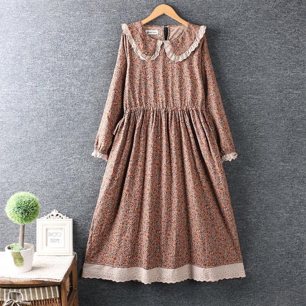 casual dresses spring women dress japan style mori girl literary fresh lace turndown collar cotton linen print, Black;gray
casual dresses spring women dress japan style mori girl literary fresh lace turndown collar cotton linen print, Black;gray