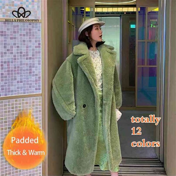 women winter faux fur warm long coat vintage long sleeve female thick teddy bear coat casual loose oversize outwears 210910, Black
women winter faux fur warm long coat vintage long sleeve female thick teddy bear coat casual loose oversize outwears 210910, Black
