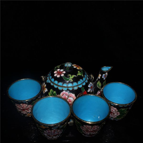 china old beijing old goods set of copper cloisonne kung fu teapot cups, Brown
china old beijing old goods set of copper cloisonne kung fu teapot cups, Brown