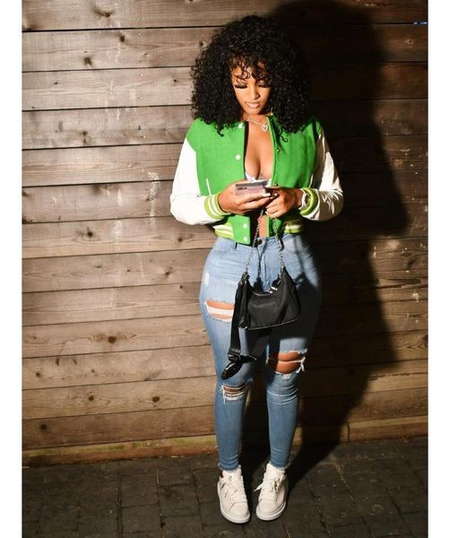 women's jackets autmn winter long sleeve short jacket women casual patchwork retro clothes oversized bomber streetwear baseball, Black;brown
women's jackets autmn winter long sleeve short jacket women casual patchwork retro clothes oversized bomber streetwear baseball, Black;brown