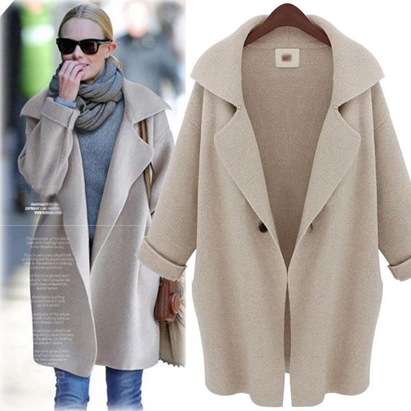 women's jackets 2021 real casaco europe autumn clothing fund knitting cardigan loose coat suit-dress easy long sleeve unlined upper gar, Black;brown
women's jackets 2021 real casaco europe autumn clothing fund knitting cardigan loose coat suit-dress easy long sleeve unlined upper gar, Black;brown