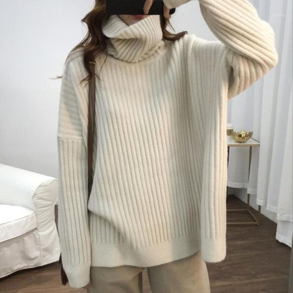 turtleneck sweater women pullover knitted jumper long sleeve korean 2021 autumn winter female loose pull femme jw9878 women's sweaters, White;black
turtleneck sweater women pullover knitted jumper long sleeve korean 2021 autumn winter female loose pull femme jw9878 women's sweaters, White;black