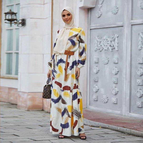 donsignet muslim dress fashion robe belt women summer crisp print vestido dubai abaya turkey middle east ethnic clothing, Red
donsignet muslim dress fashion robe belt women summer crisp print vestido dubai abaya turkey middle east ethnic clothing, Red