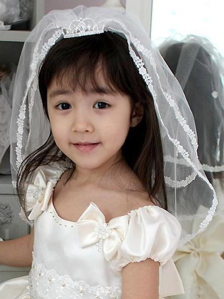 bridal veils 2t kids wedding short white ivory appliques little girl veil with comb, Black
bridal veils 2t kids wedding short white ivory appliques little girl veil with comb, Black