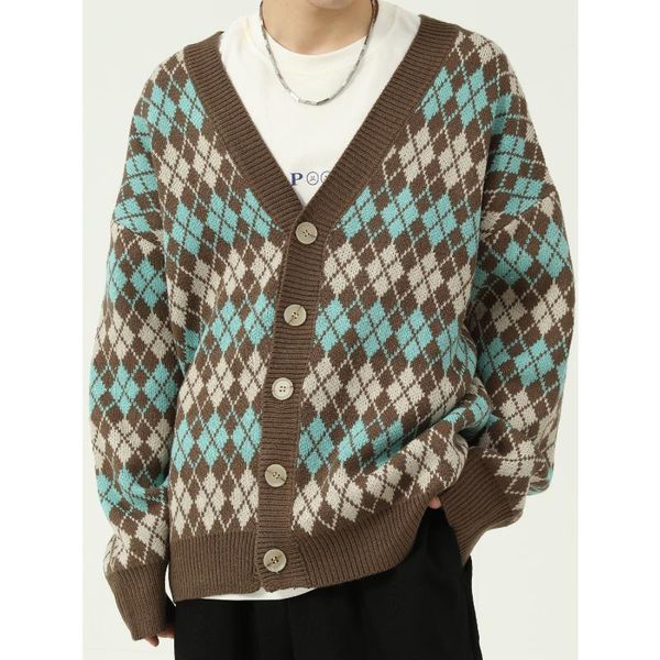 men's sweaters sweater autumn winter loose warm men diamond v-neck knitted cardigan casual boy college style jacket male clothes, White;black
men's sweaters sweater autumn winter loose warm men diamond v-neck knitted cardigan casual boy college style jacket male clothes, White;black