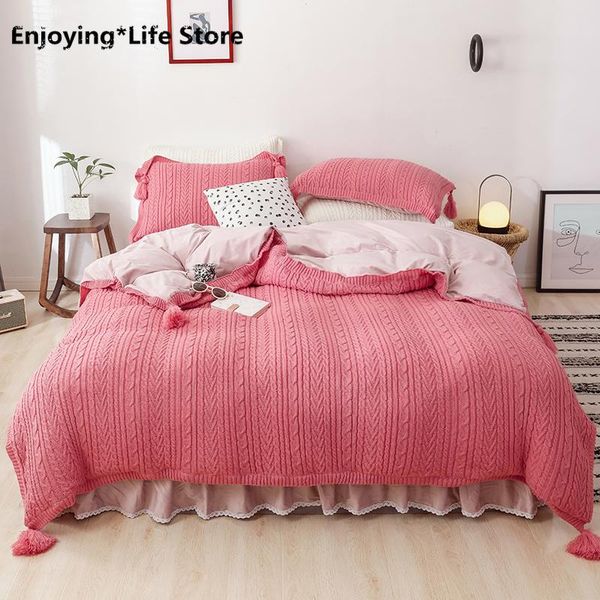 bedding sets pink green white winter velvet fleece comfortable princess set knitting tassel duvet cover bed skirt sheet pillowcases
bedding sets pink green white winter velvet fleece comfortable princess set knitting tassel duvet cover bed skirt sheet pillowcases