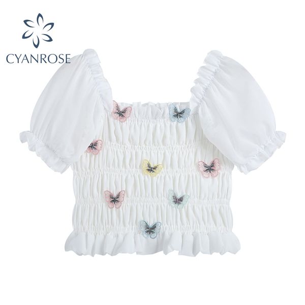 butterfly patchwork white bodycon crop blouses women summer puff short sleeve slash neck shirts elegant rok sweet 210417
butterfly patchwork white bodycon crop blouses women summer puff short sleeve slash neck shirts elegant rok sweet 210417