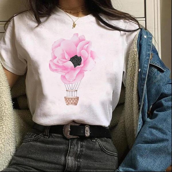 print clothes graphic floral flower women t shirts balloon elegant printing tees, White
print clothes graphic floral flower women t shirts balloon elegant printing tees, White