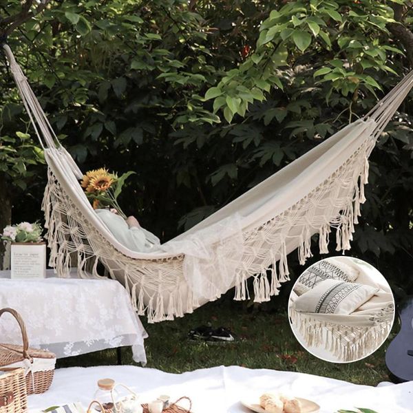 240cm*150cm hammock bohemian style brazilian lace tassel luxury double mesh chair indoor hanging swing home decoration camp furniture
240cm*150cm hammock bohemian style brazilian lace tassel luxury double mesh chair indoor hanging swing home decoration camp furniture