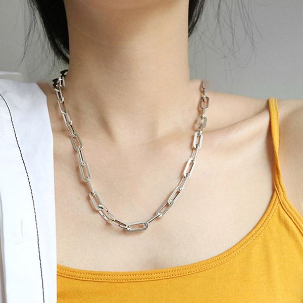 chains ins fashion 925 sterling silver thick chain width necklace for women creative simple clavicle party jewelry gifts
chains ins fashion 925 sterling silver thick chain width necklace for women creative simple clavicle party jewelry gifts