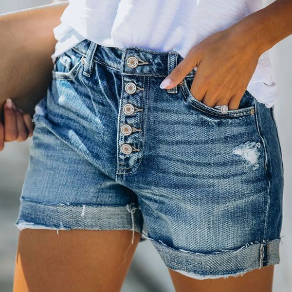 shorts vintage womens denim high waist button jeans casual hole shorts skinny women fashion trousers, White;black
shorts vintage womens denim high waist button jeans casual hole shorts skinny women fashion trousers, White;black