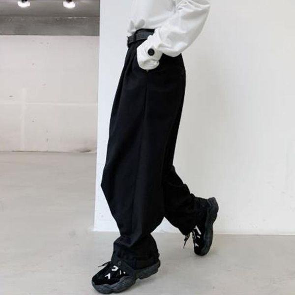 men's slacks spring and fall wide-leg pants hip hop adjustable tapered yamamoto style, Black
men's slacks spring and fall wide-leg pants hip hop adjustable tapered yamamoto style, Black