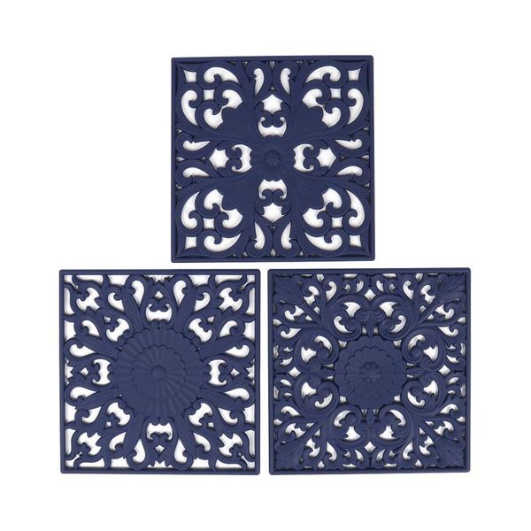 mats & pads 3pcs hollowed out easy clean pot holder dish heat resistant square non slip vintage home silicone trivet mat double sides
mats & pads 3pcs hollowed out easy clean pot holder dish heat resistant square non slip vintage home silicone trivet mat double sides