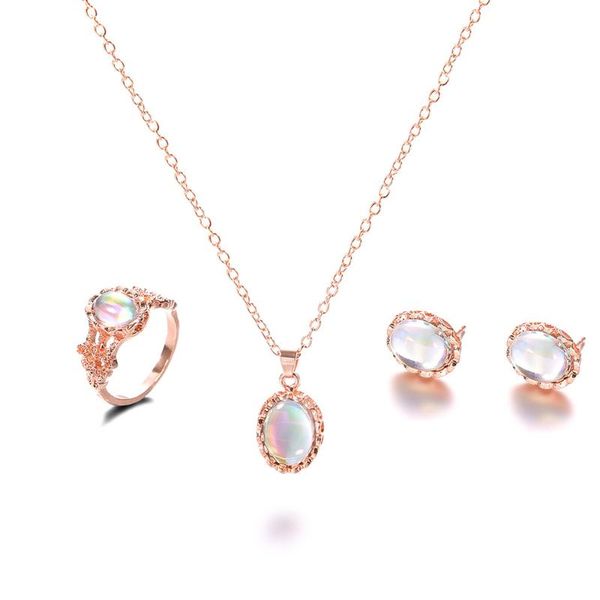 earrings & necklace women dazzling artificial stone trend ring earring set ladies fashion geometric metal jewelry choker, Silver
earrings & necklace women dazzling artificial stone trend ring earring set ladies fashion geometric metal jewelry choker, Silver