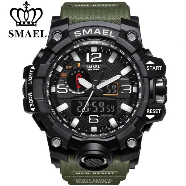 small mark men sports watches dual display analogue digital led electronic quartz waterproof swimming military, Slivery;brown
small mark men sports watches dual display analogue digital led electronic quartz waterproof swimming military, Slivery;brown