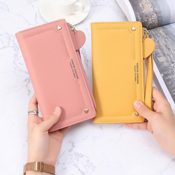 purse korean wallet women's long solid color zipper two fold multi card position large capacity hand bag simple high grade, White
purse korean wallet women's long solid color zipper two fold multi card position large capacity hand bag simple high grade, White