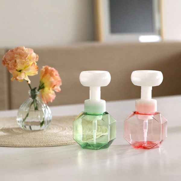liquid soap dispenser 300ml flower shape foam foaming pump empty bottle plastic clear shower gel
liquid soap dispenser 300ml flower shape foam foaming pump empty bottle plastic clear shower gel