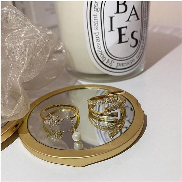 cluster rings aomu elegant metal rhinestone pentagram spiral irregular geometric adjustable opening ring jewelry gift for women, Golden;silver
cluster rings aomu elegant metal rhinestone pentagram spiral irregular geometric adjustable opening ring jewelry gift for women, Golden;silver