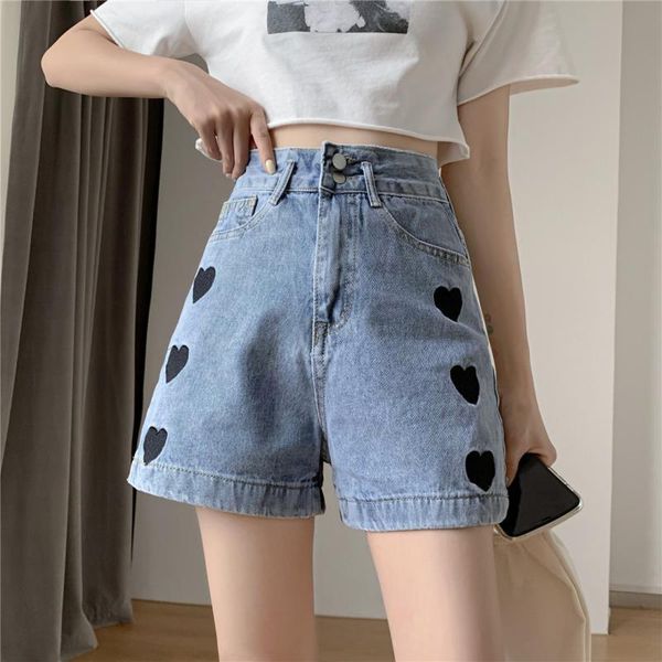 summer women shorts vintage high waist love print casual jeans korean loose straight denim pants harajuku all-match short women's, Blue
summer women shorts vintage high waist love print casual jeans korean loose straight denim pants harajuku all-match short women's, Blue