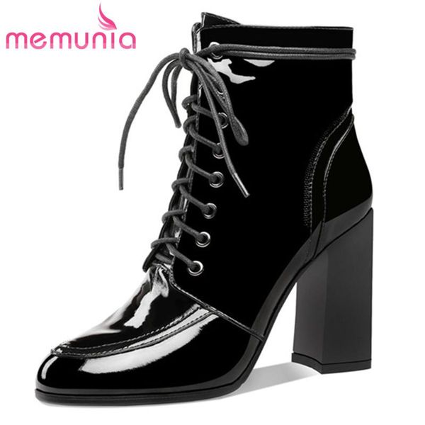 boots memunia patent leather ankle for women round toe cross tied zip high heels autumn winter dress shoes woman, Black
boots memunia patent leather ankle for women round toe cross tied zip high heels autumn winter dress shoes woman, Black
