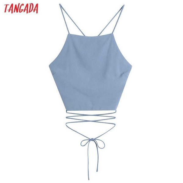 tangada women blue camis crop spaghetti strap sleeveless backless blouses shirts female solid ce143 210609, White
tangada women blue camis crop spaghetti strap sleeveless backless blouses shirts female solid ce143 210609, White