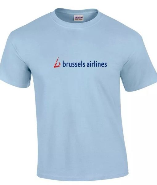 Brussels Airlines Red Blue Logo Belgium Aviation Geek Light Blue Cotton T-Shirt, White;black
Brussels Airlines Red Blue Logo Belgium Aviation Geek Light Blue Cotton T-Shirt, White;black