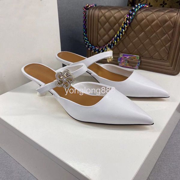 slippers spring pointed cow leather slippers korean big flower muller shoes summer fashion sandals and medium heels sandals, Black
slippers spring pointed cow leather slippers korean big flower muller shoes summer fashion sandals and medium heels sandals, Black