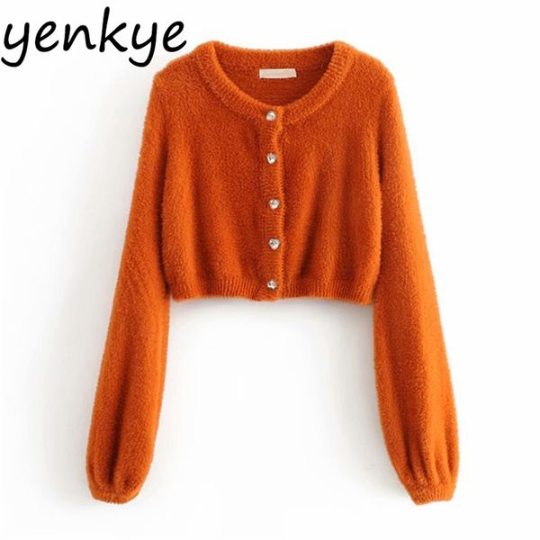 fashion women vintage solid color cardigan sweater female lantern sleeve round neck cropped outerwear casual autumn 210514, White
fashion women vintage solid color cardigan sweater female lantern sleeve round neck cropped outerwear casual autumn 210514, White