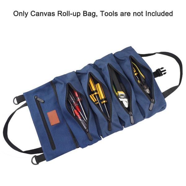 canvas roll-up tool bag, multi-purpose roll pouch organizer with 5 zipper pockets carrier bag for car motorcycle
canvas roll-up tool bag, multi-purpose roll pouch organizer with 5 zipper pockets carrier bag for car motorcycle
