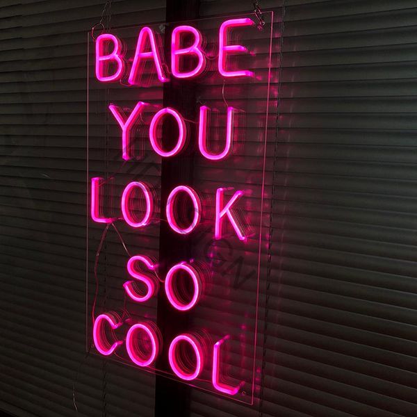 hdjsign12v transparent acrylic babe you look so cool flex led neon light ins wall decor signs up other lighting bulbs & tubes
hdjsign12v transparent acrylic babe you look so cool flex led neon light ins wall decor signs up other lighting bulbs & tubes