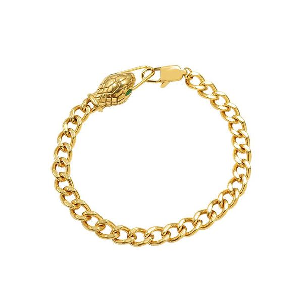 link, chain fashion snake bracelets for couples 2021 luxury designs gold color stainless steel bangles women accessories, Black
link, chain fashion snake bracelets for couples 2021 luxury designs gold color stainless steel bangles women accessories, Black