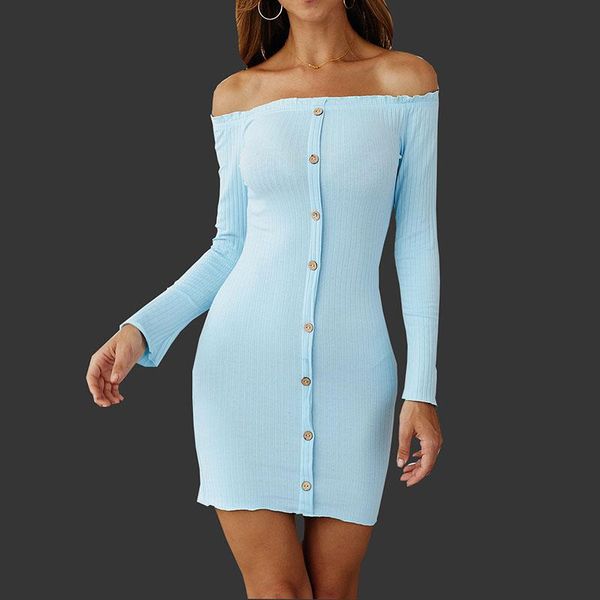 casual dresses fashion long sleeve cotton pit strip off shoulder slim body and hip wrap skirt pencil women's wear, Black;gray
casual dresses fashion long sleeve cotton pit strip off shoulder slim body and hip wrap skirt pencil women's wear, Black;gray