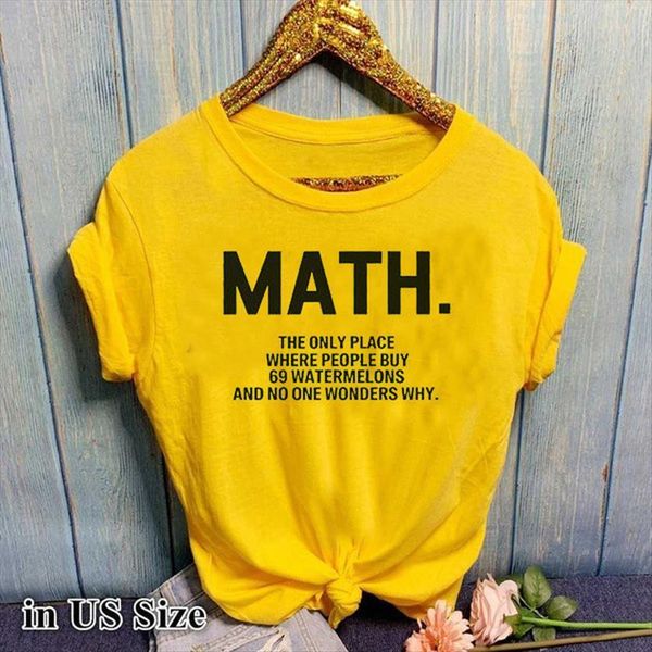 math letter print short sleeve womens o neck loose ladies summer fashion tee clothes mujer, White
math letter print short sleeve womens o neck loose ladies summer fashion tee clothes mujer, White