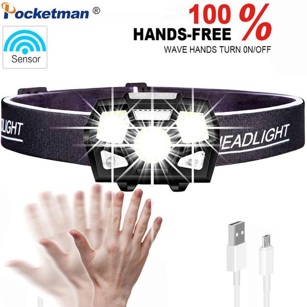 headlamp motion sensor headlight hands-portable waterproof usb rechargeable lanterns
headlamp motion sensor headlight hands-portable waterproof usb rechargeable lanterns